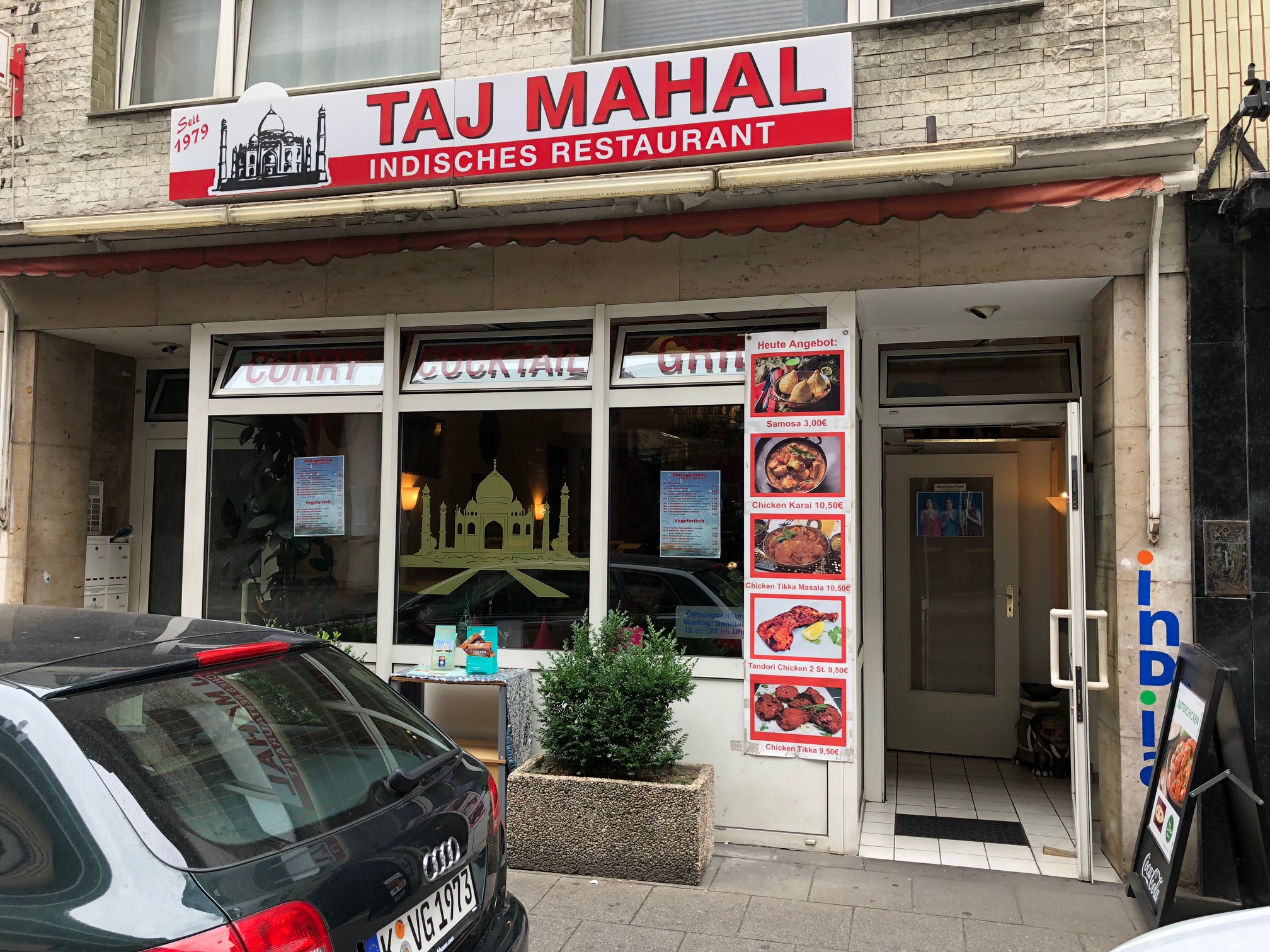 The Taj Majal, and Indian restaurant 
