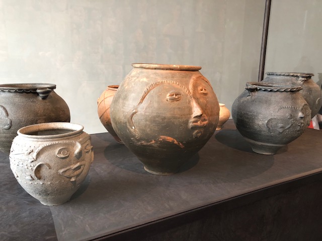 Urns with faces on them from the 3rd century. Kinda cute! 