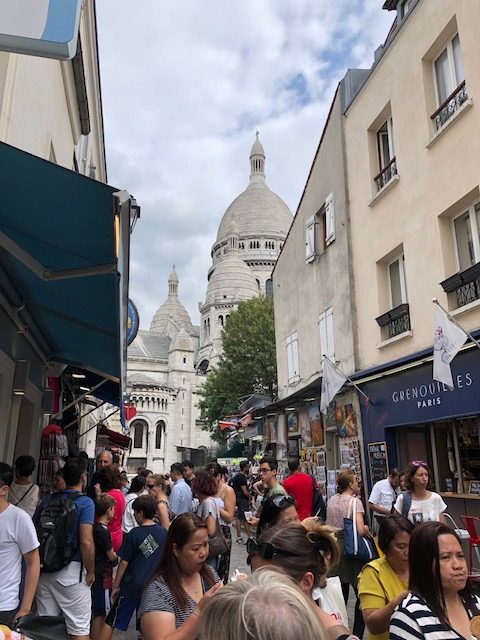There were a few blocks of eateries and souvenir shops just off to the right as I worked my way around to the church. Lots of tourists and I got out of there quickly. 