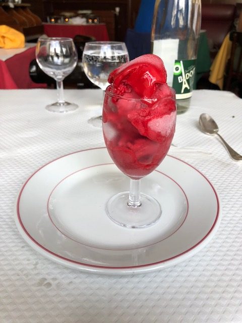 A sorbet for dessert which was really nice 