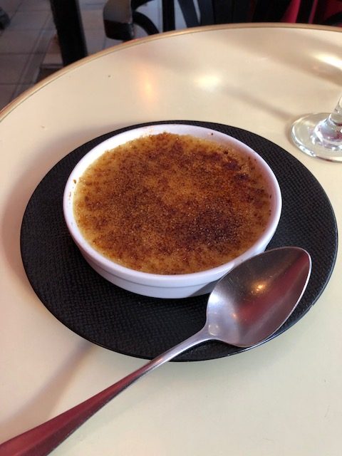 And a creme brulee for dessert 