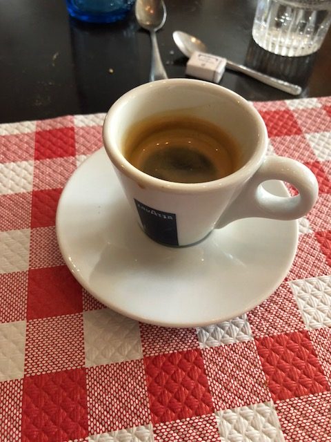 I had an espresso at the beginning and then end - they are very good in this town - but passed on dessert