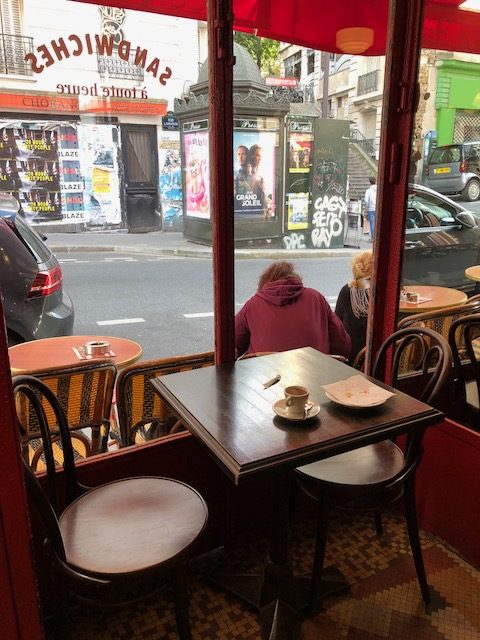 I sat in this little nook right by the entrance and had 2 espressos and another croissant 