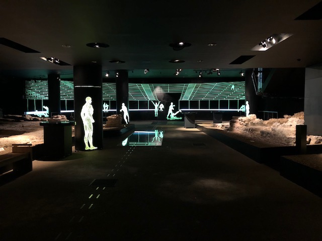 The room where the finds of the dig are displayed 
