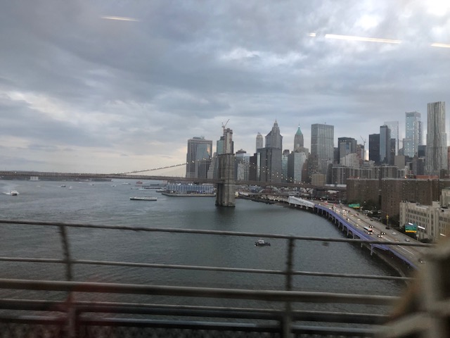 Brooklyn Bridge from Manhattan Bridge Subway 