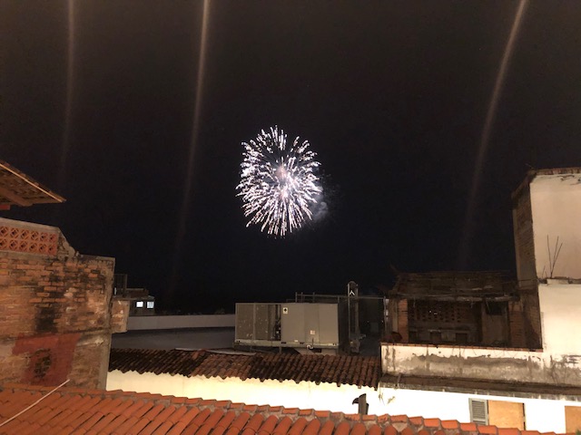 Fireworks from my hotel 2nd story landing