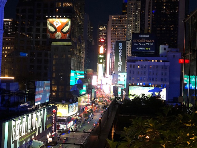 Looking back into Times Square from the edge of the terrance