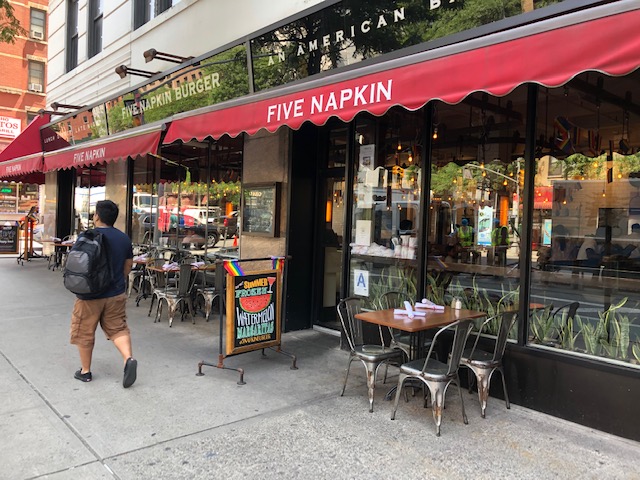 Entrance to 5 Napkin Burger