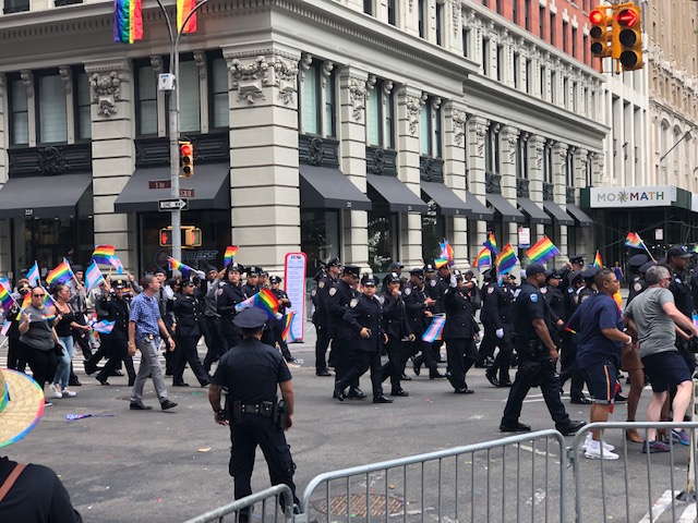 NYPD marching