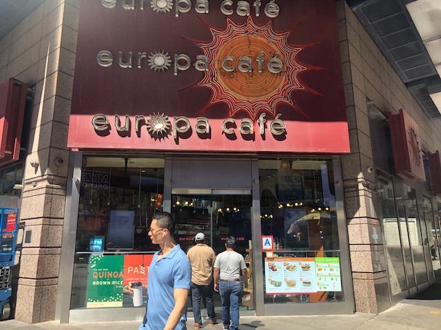 Entrance to Europa cafe