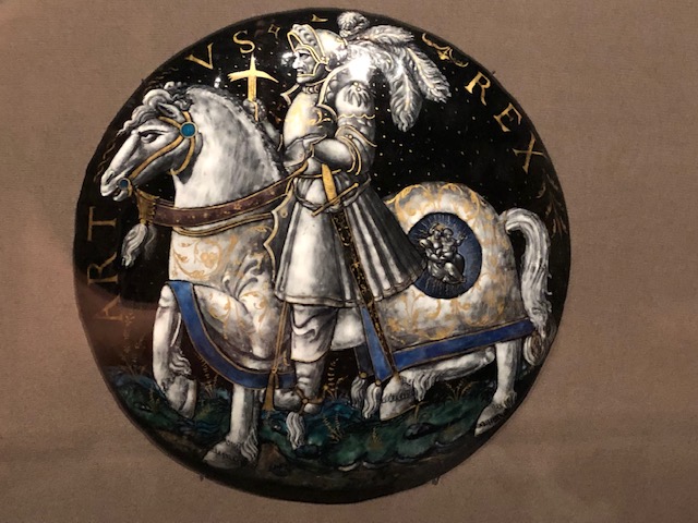 Closeup of the King Arthur plate