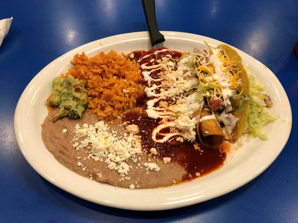 photo of Mexican dinner