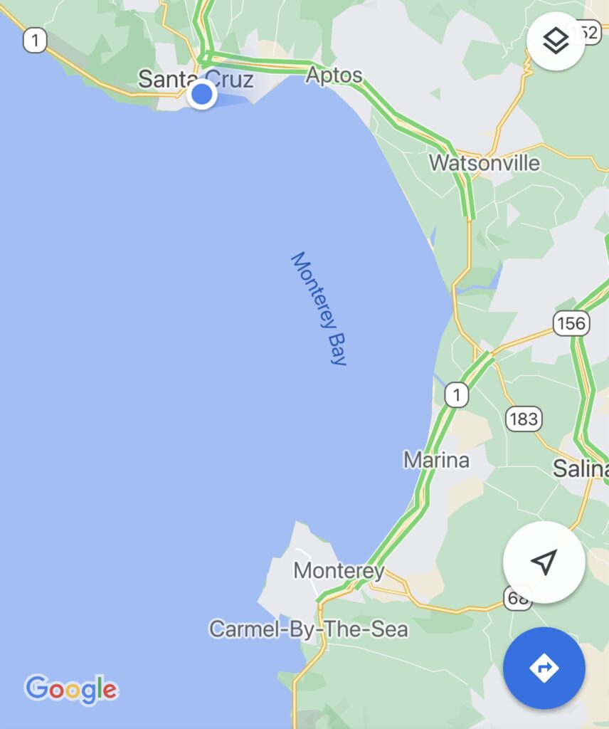 Map of Monterey Bay 