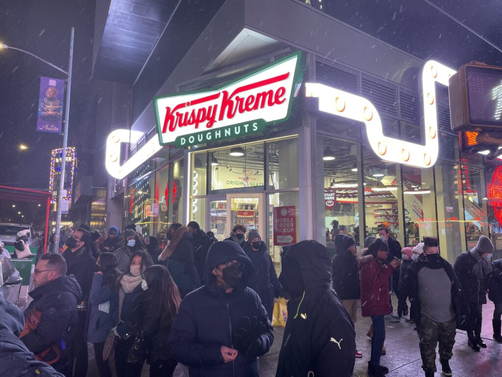 Entrance to Krispy Kreme 