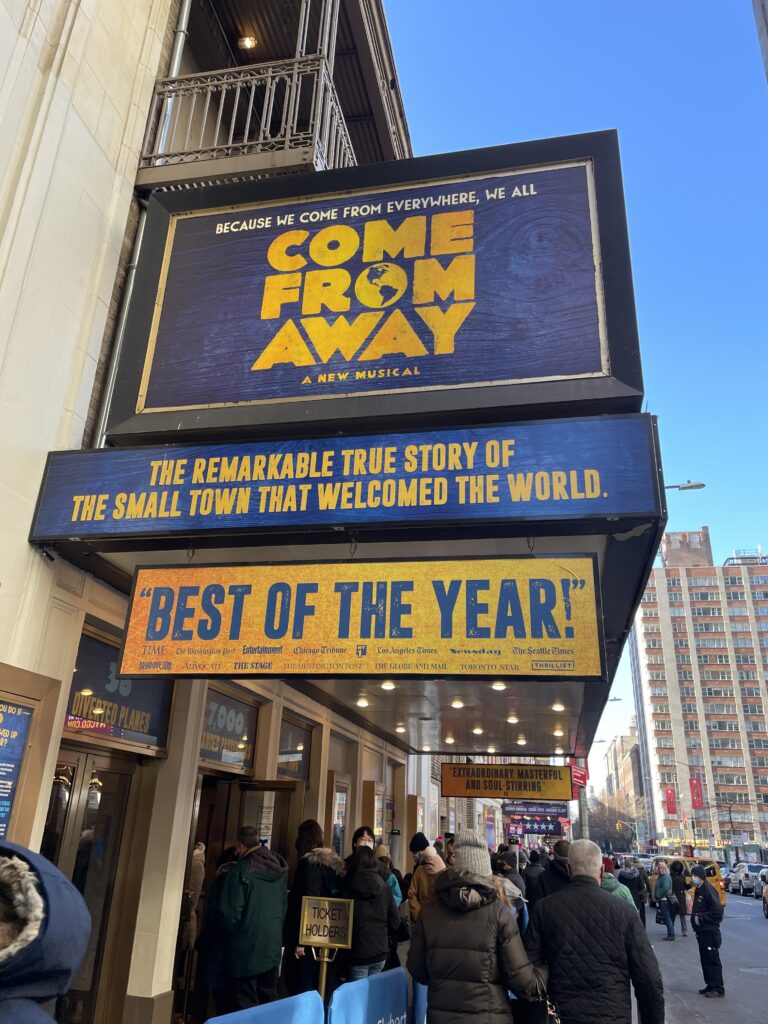 Come From Away marquee 